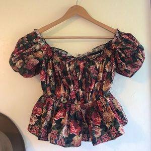 antonio melani floral blouse 🍒
